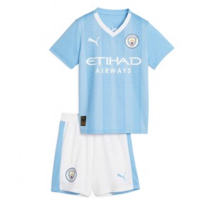 Manchester City Hjemmebanesæt Børn 2023-24 Kort ærmer (+ korte bukser)